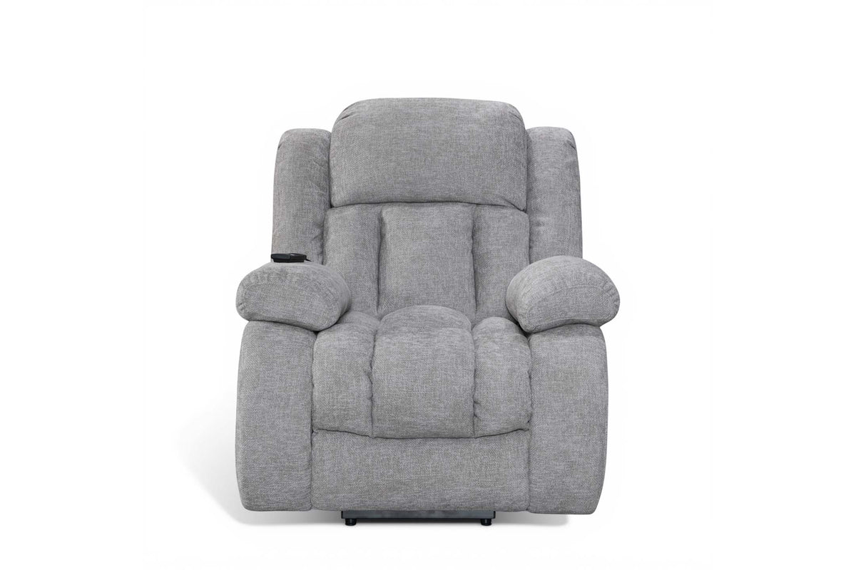 Chenille Grey Electric Riser Recliner ONTARIO