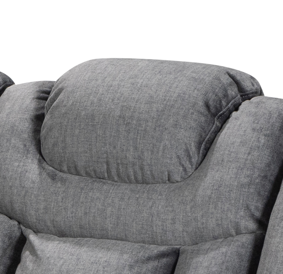 Chenille Fabric Grey Toledo 2C2 Manual Recliner Corner Sofa