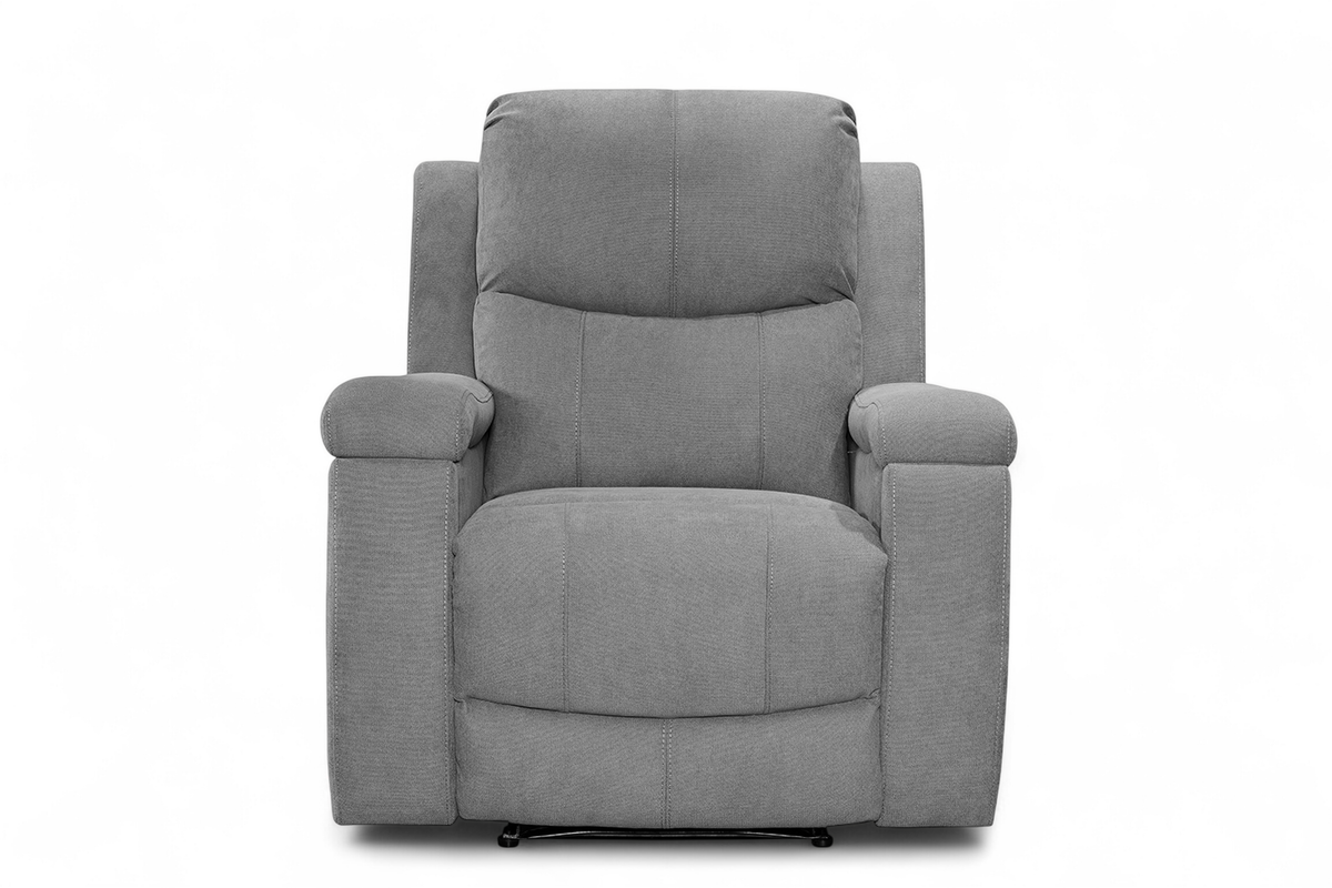 Chenille Fabric Dark Grey Manual Recliner Chair VISCONTI