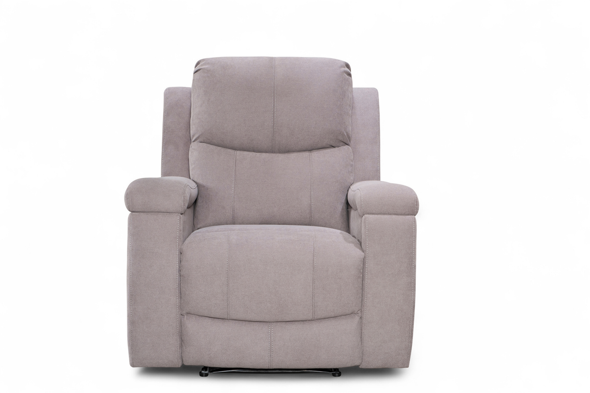 Chenille Fabric Light Grey Manual Recliner Chair VISCONTI