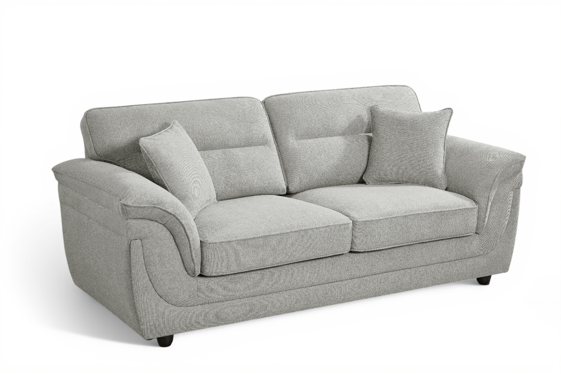 Grey Chenille 3 Seater Sofa ELLIOT
