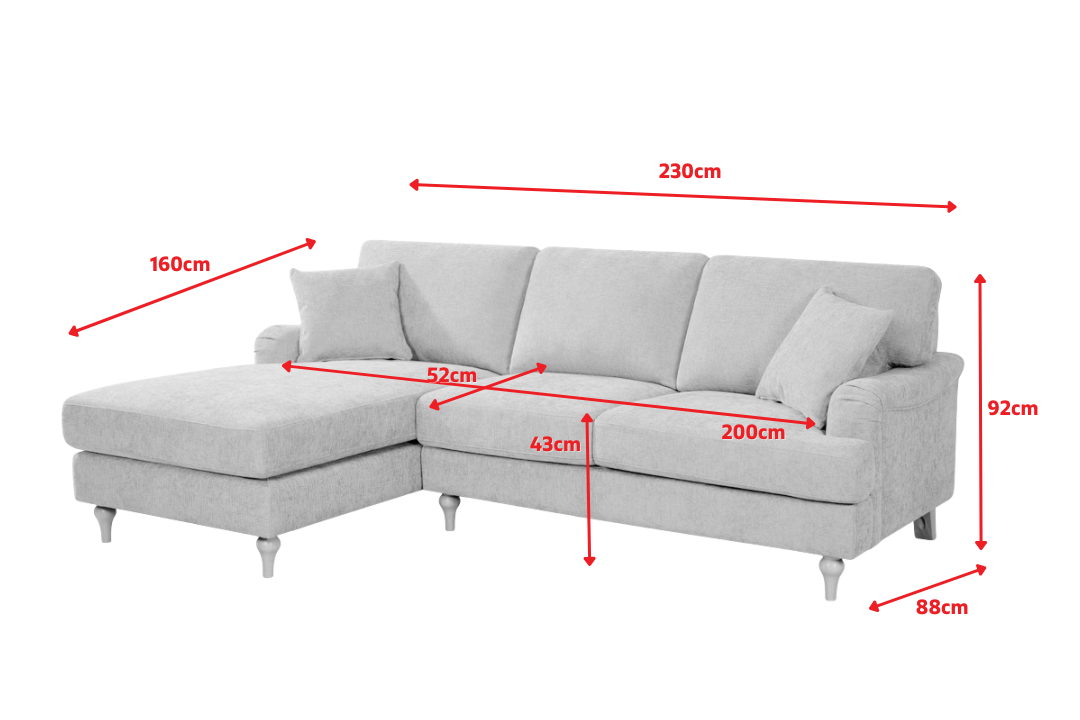 Product dimensions diagram