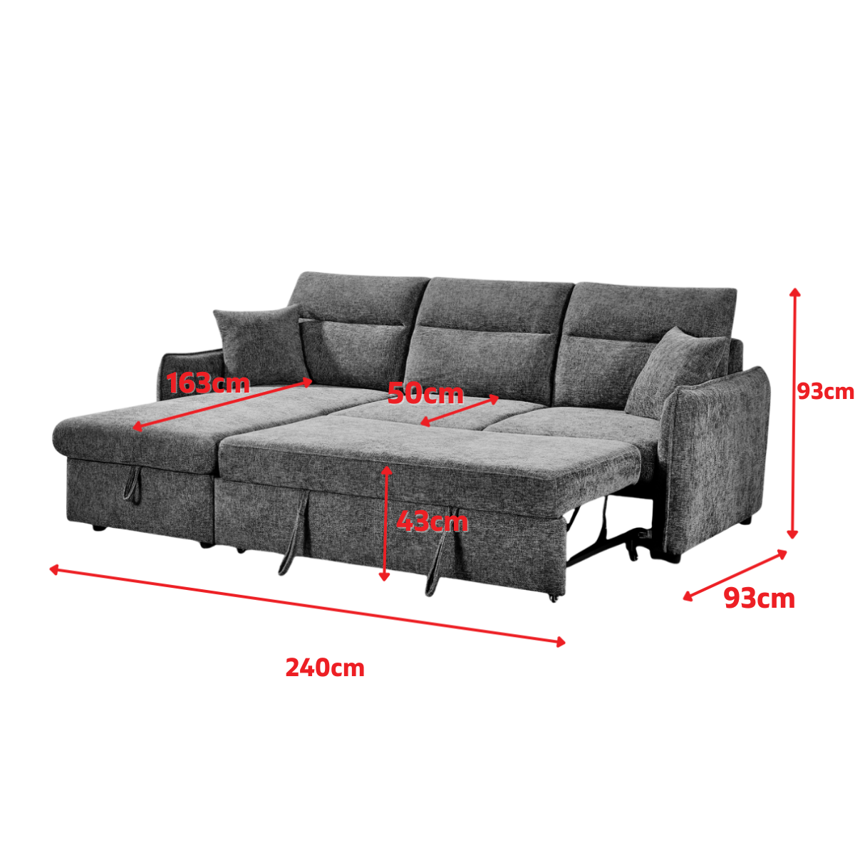 Product dimensions diagram