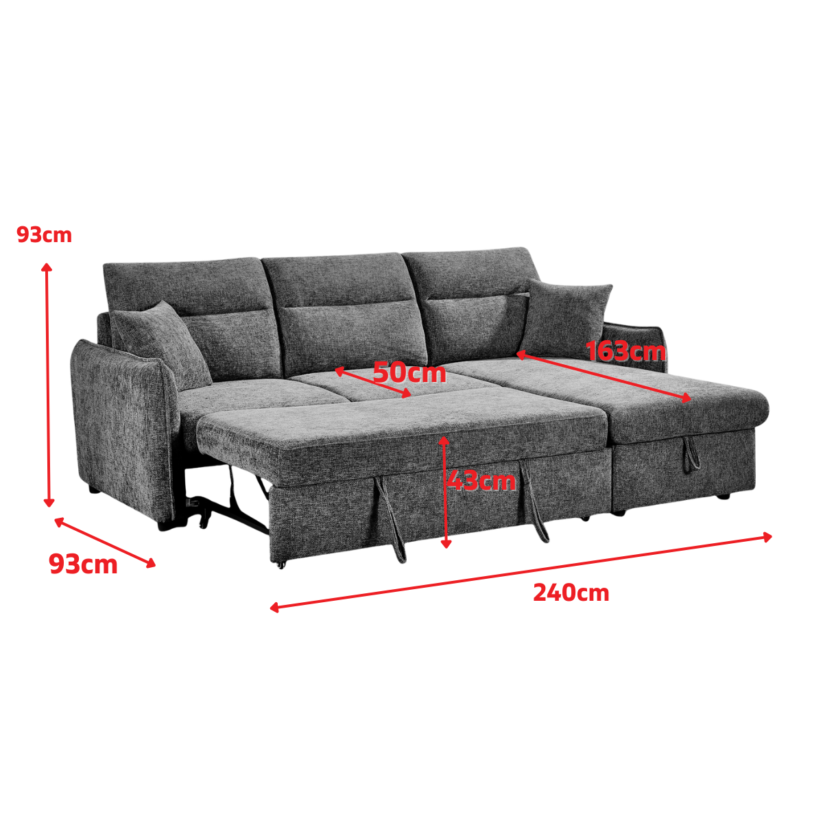 Product dimensions diagram