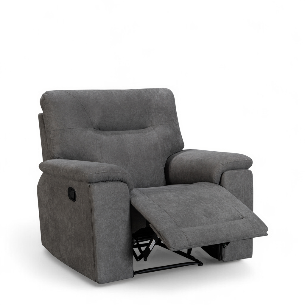 Grey Fabric Manual Recliner Chair MURCIA