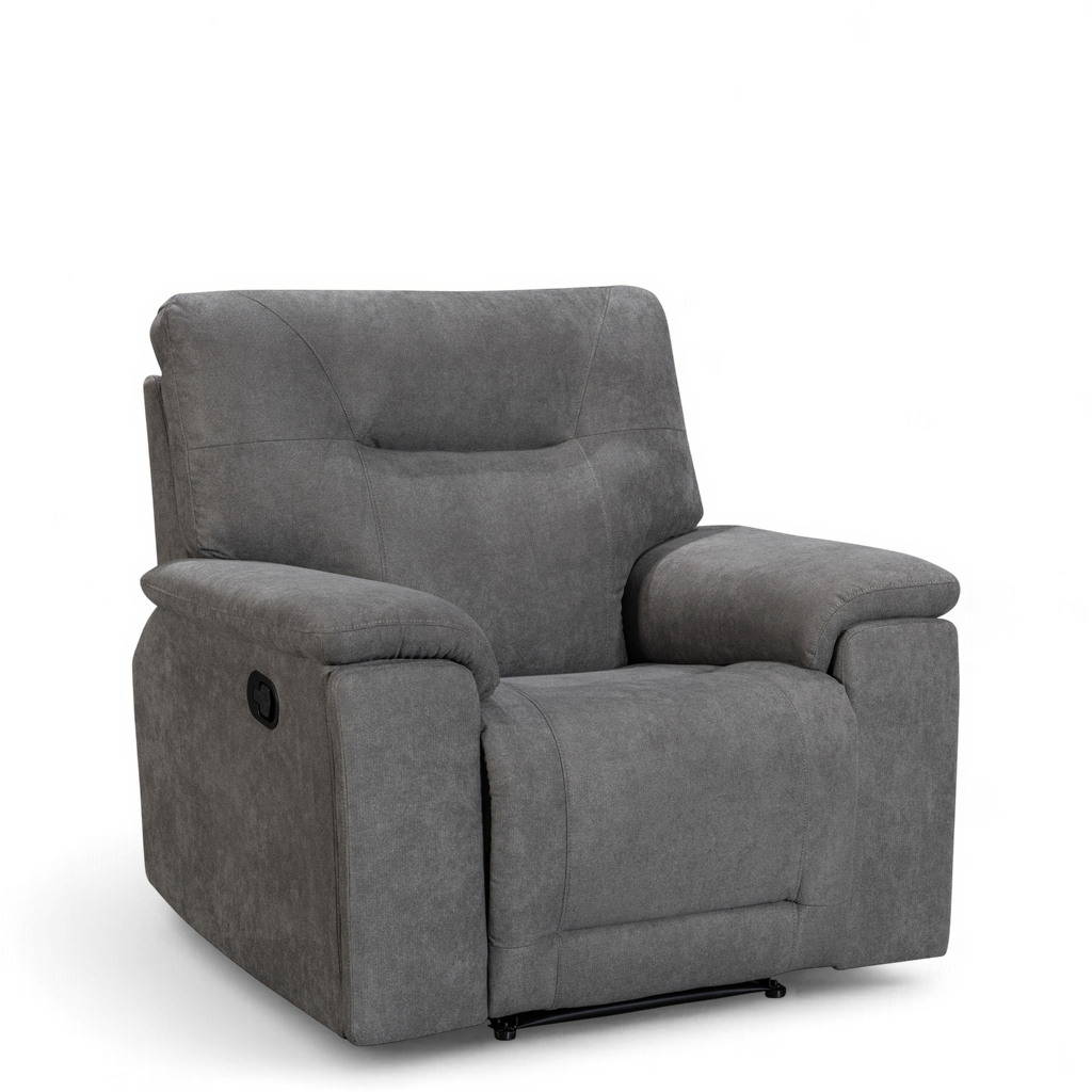 Grey Fabric Manual Recliner Chair MURCIA