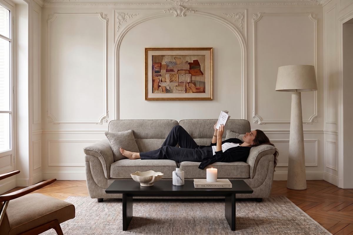 Beige Chenille 2 Seater Sofa ELLIOT