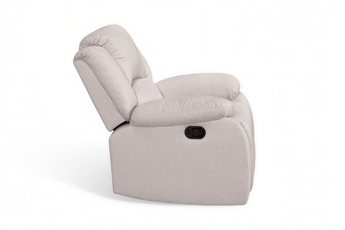 Fabric Beige 1 Seater Recliner Sofa VARESA