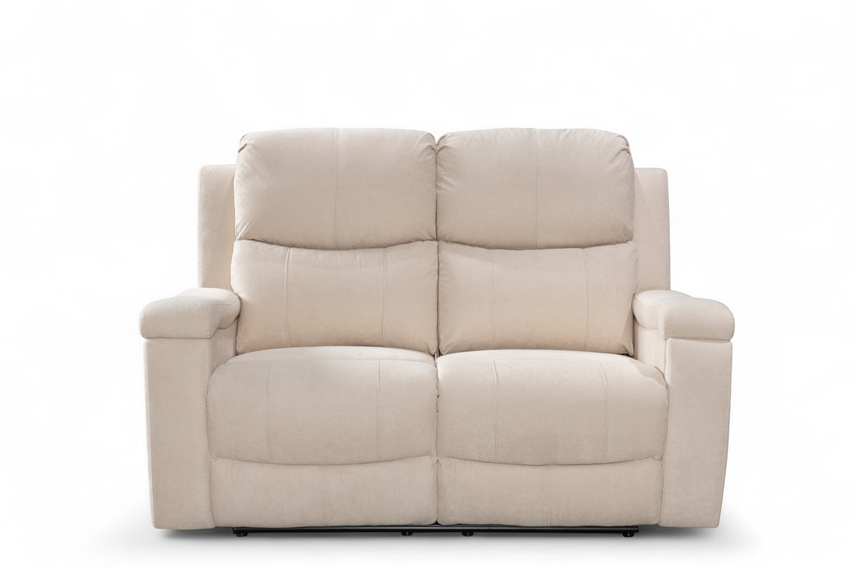 Beige Fabric 3 + 2 Seater Manual Recliner Sofa Set VISCONTI