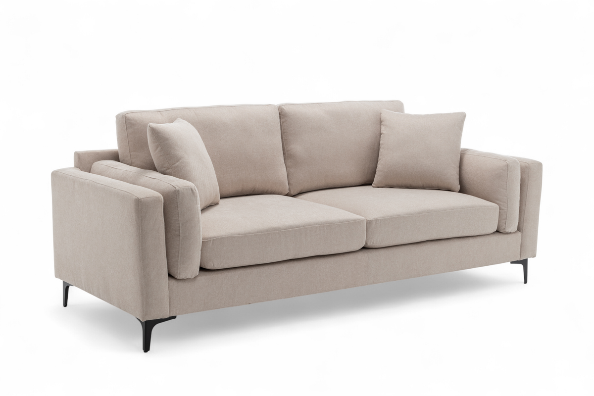 Fabric Beige 3 Seater Sofa MARGHERA