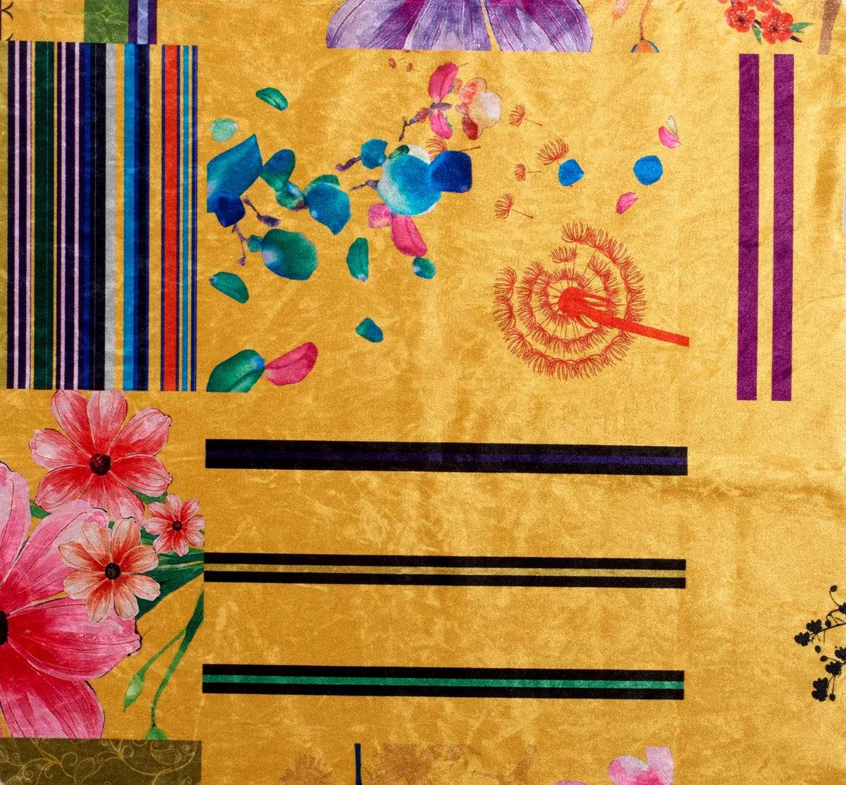 Gold Patchwork Fabric Swatch