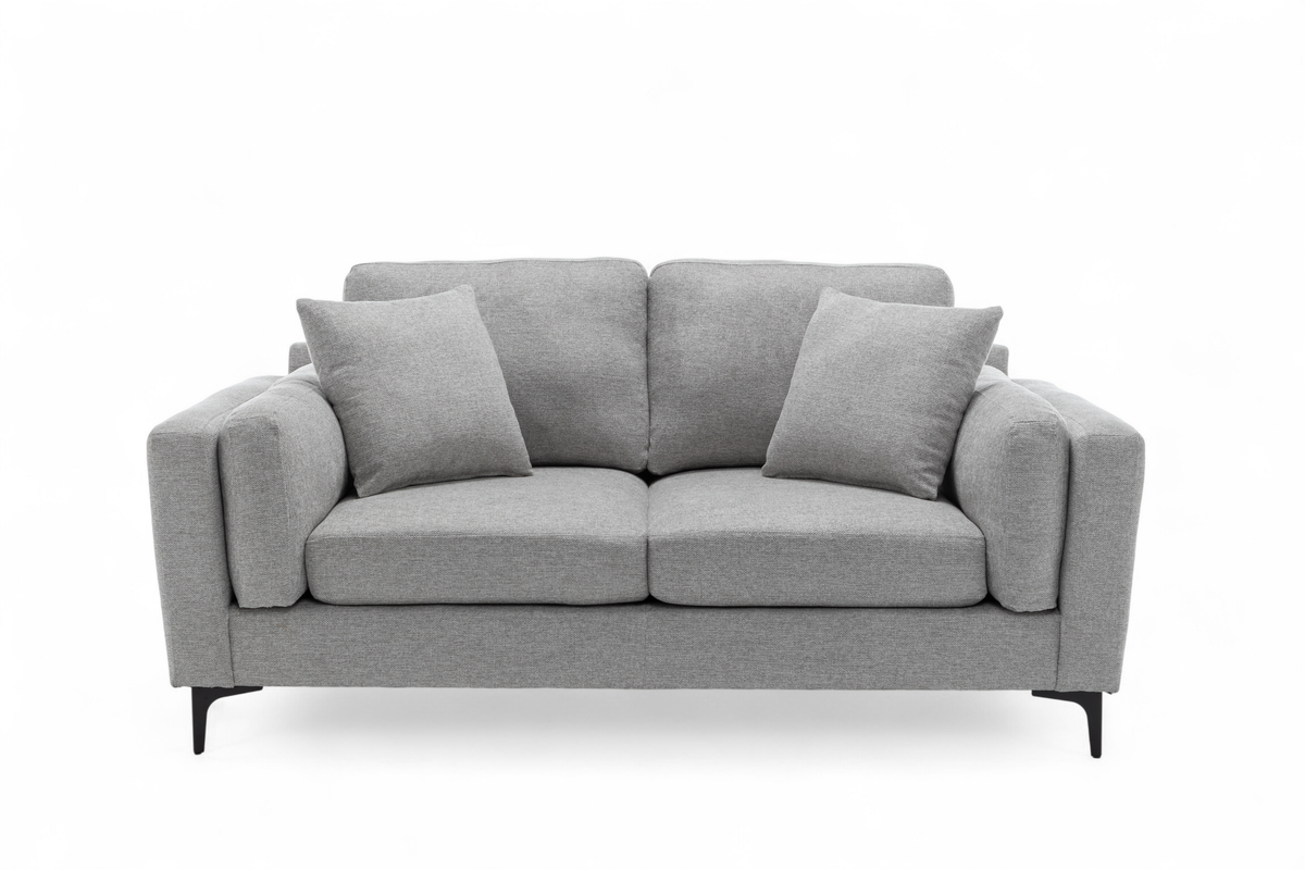 Fabric Light Grey 2 Seater Sofa MARGHERA