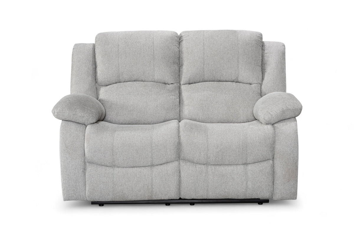 Fabric Light Grey 2 Seater Recliner Sofa VARESA