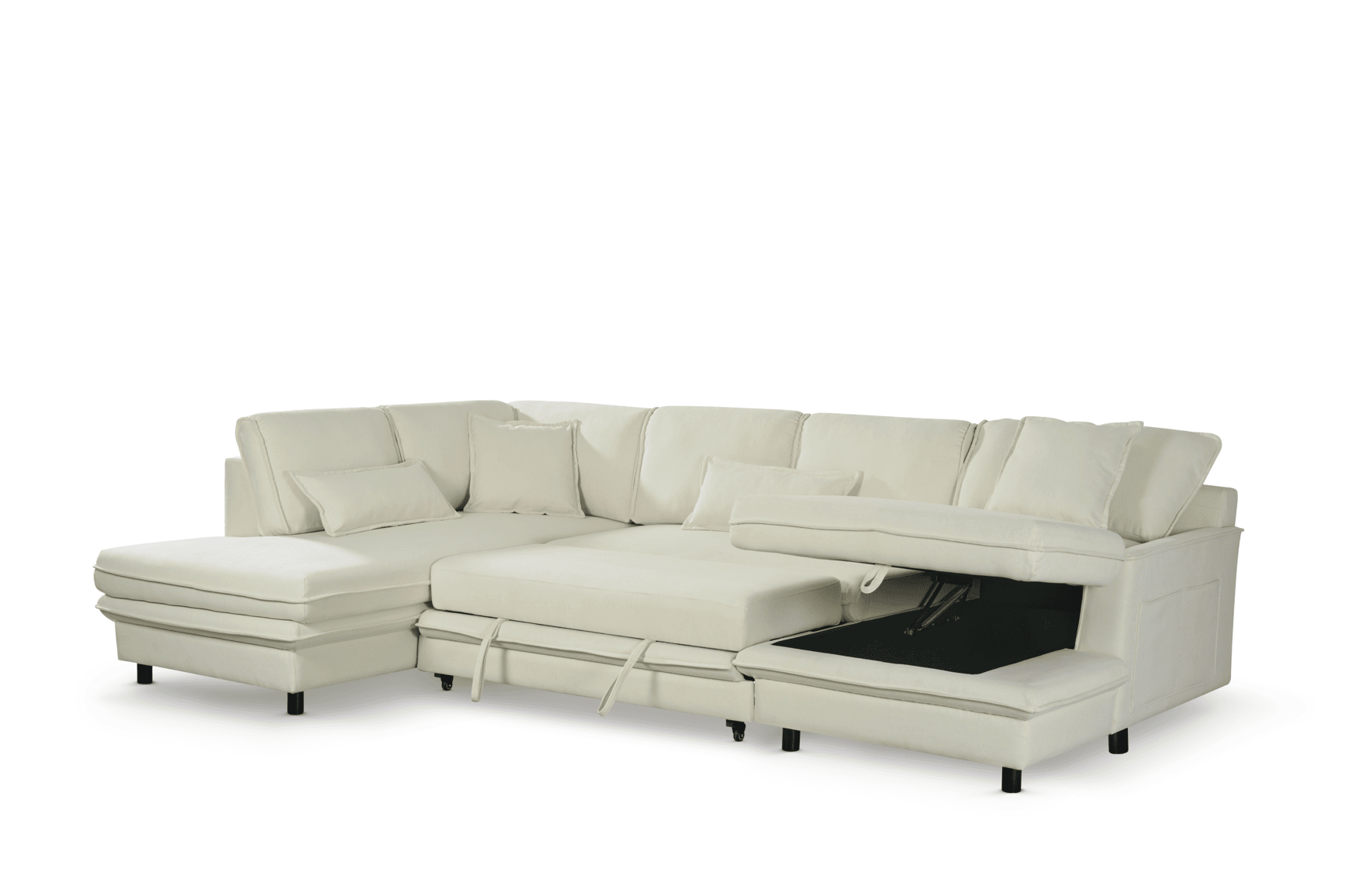 Left facing sectional sleeper sofa discount