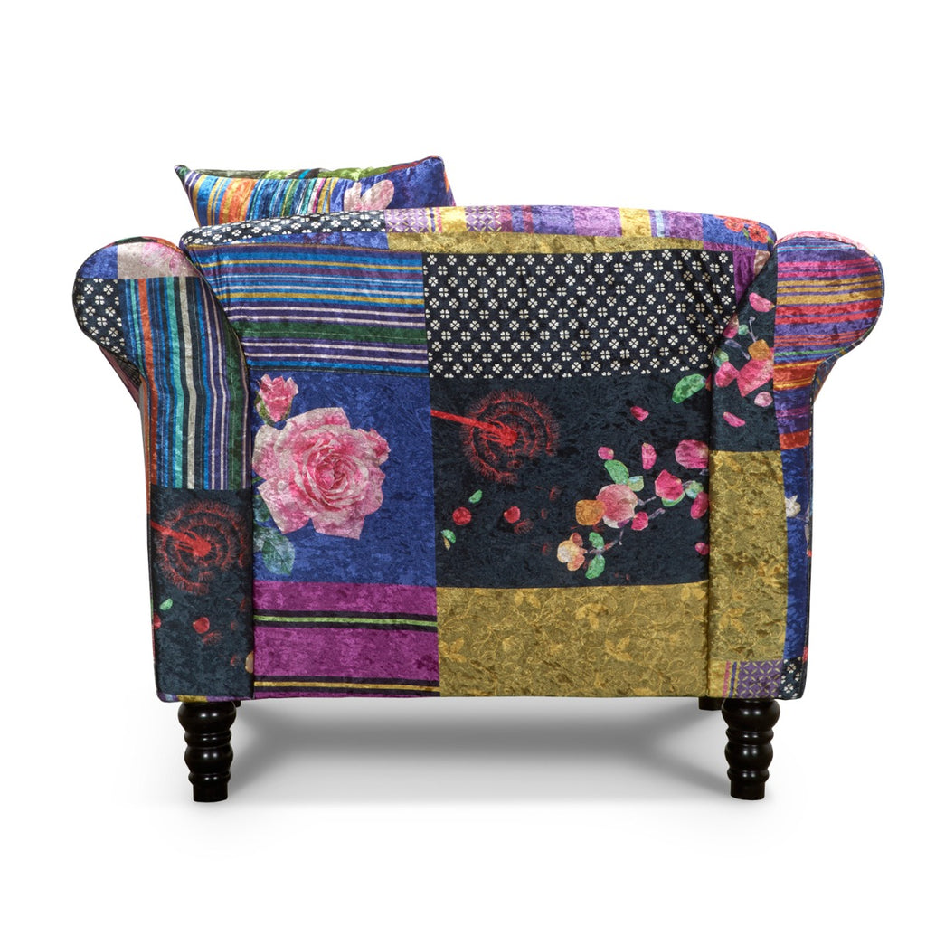 Fabric Patchwork 1 Seater Avici Shout Sofa