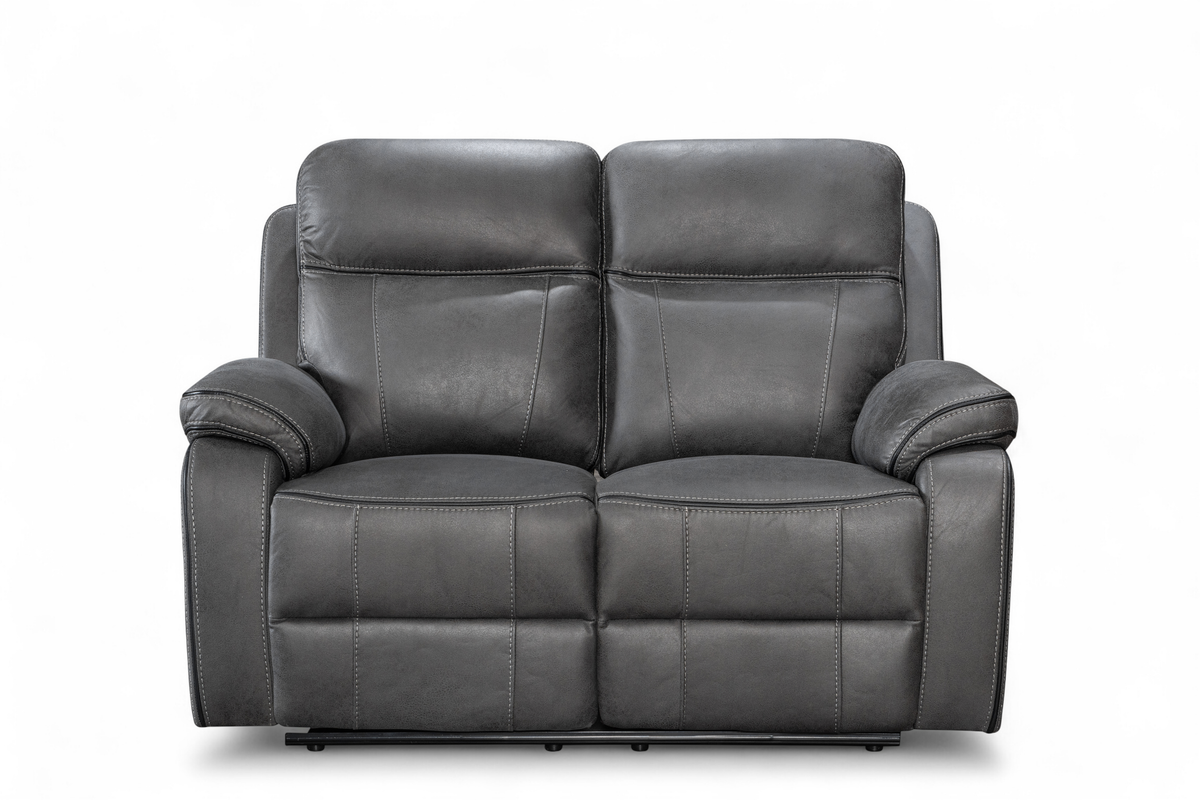 Faux Leather Grey 2 Seater Electric Recliner Sofa VEGAS