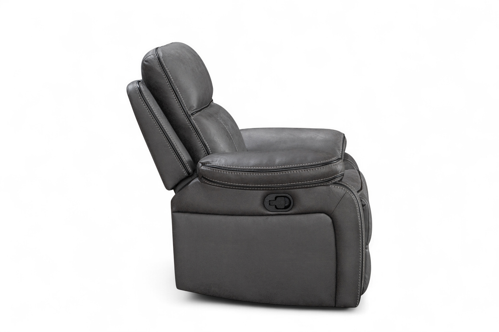 grey reclining chair side 