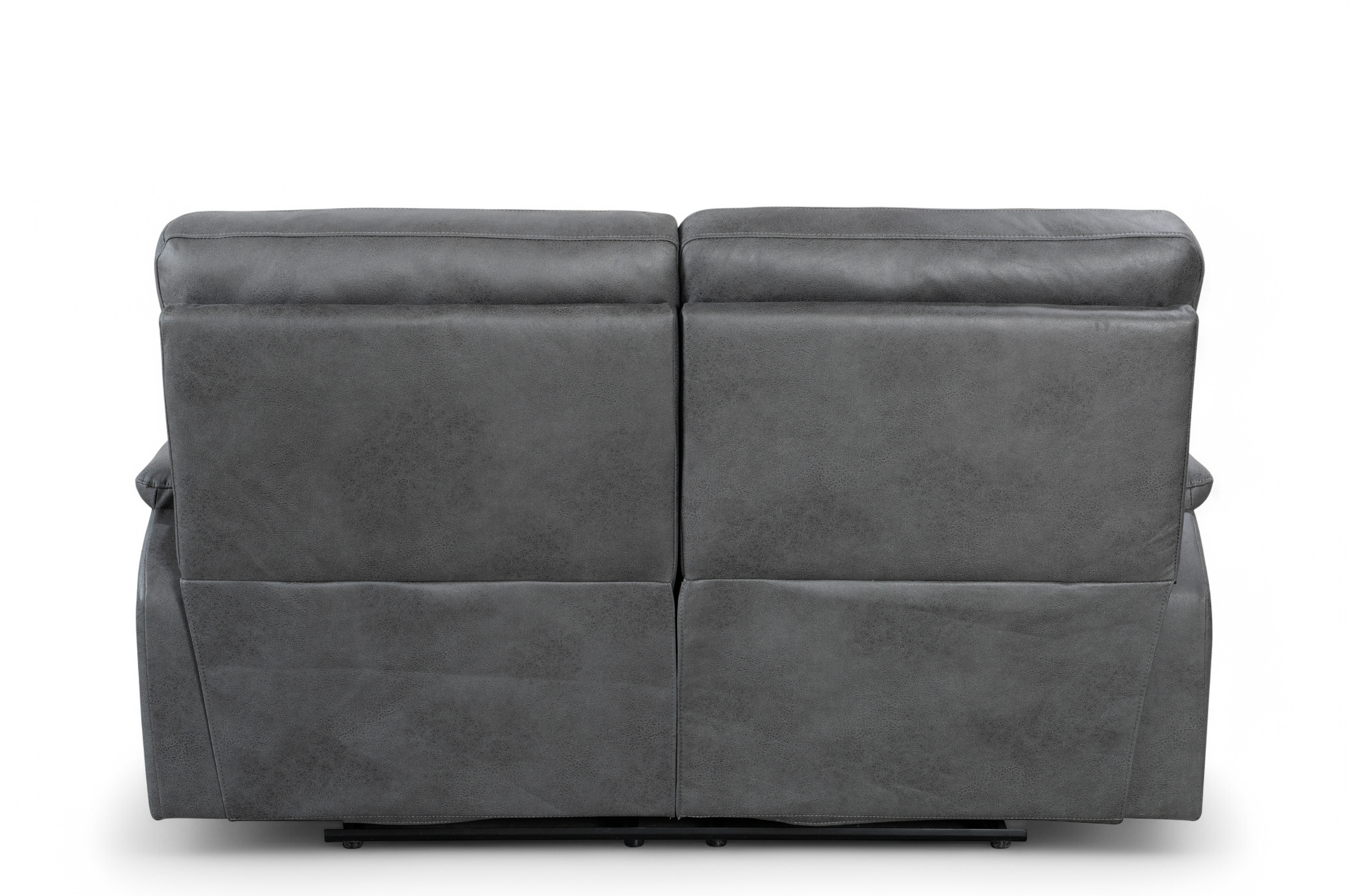 Faux Leather Grey 2 Seater Manual Recliner Sofa MURCIA