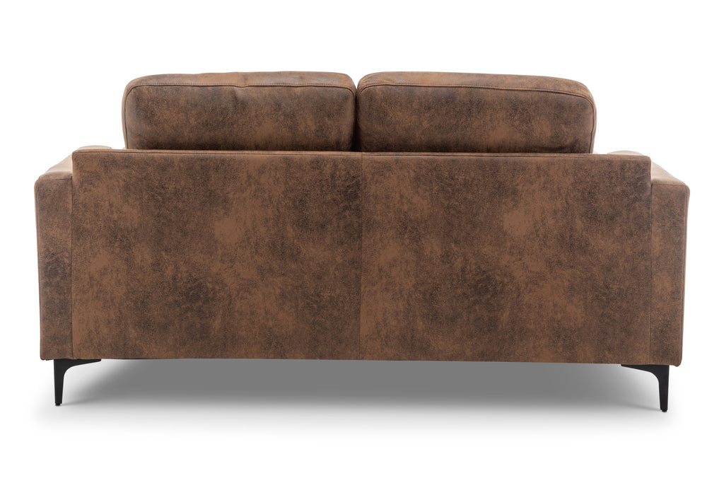 Faux Leather Suede Brown 2 Seater Sofa MARGHERA