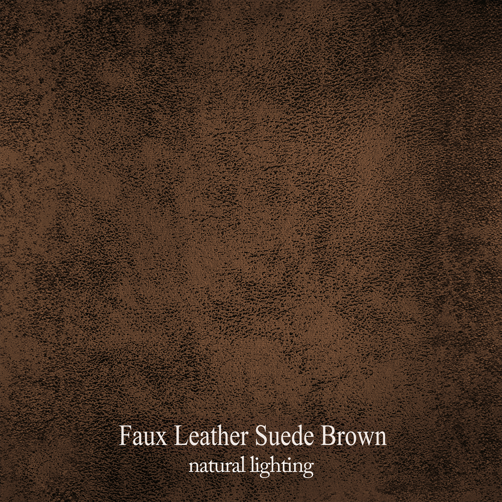 Faux Leather Suede Brown Swatch Sample with Natural Lighting