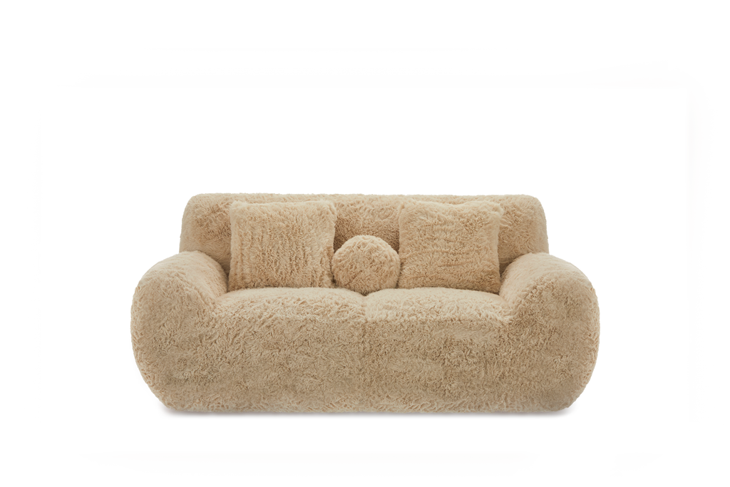 Faux Sheepskin 2 Seater Sofa ZAMORA