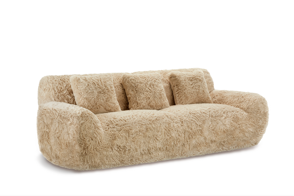 Faux Sheepskin 3 Seater Sofa ZAMORA