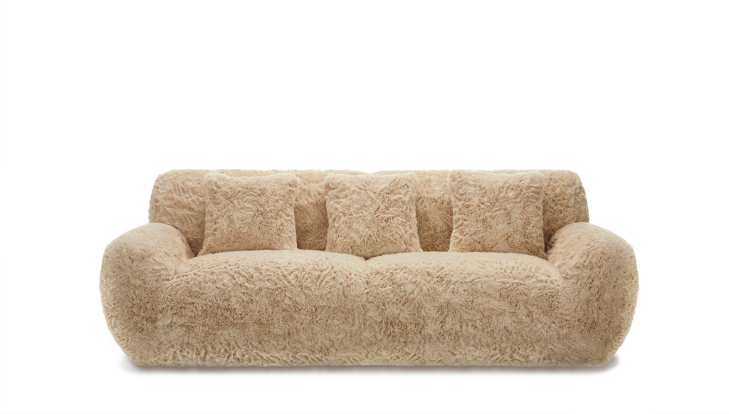 Faux Sheepskin 3 Seater Sofa ZAMORA