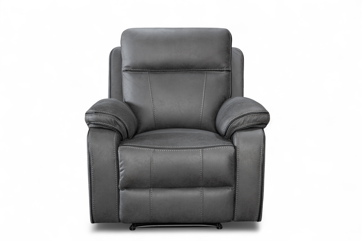 Faux Leather Grey Electric Recliner Chair VEGAS