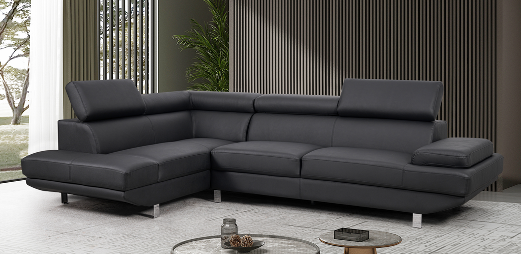Genuine leather corner sofa deals