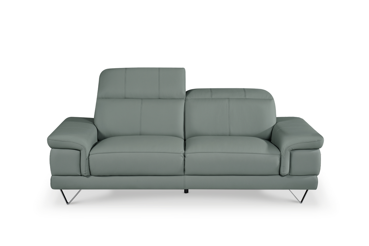 Genuine Leather Grey 2 Seater Sofa CHICAGO