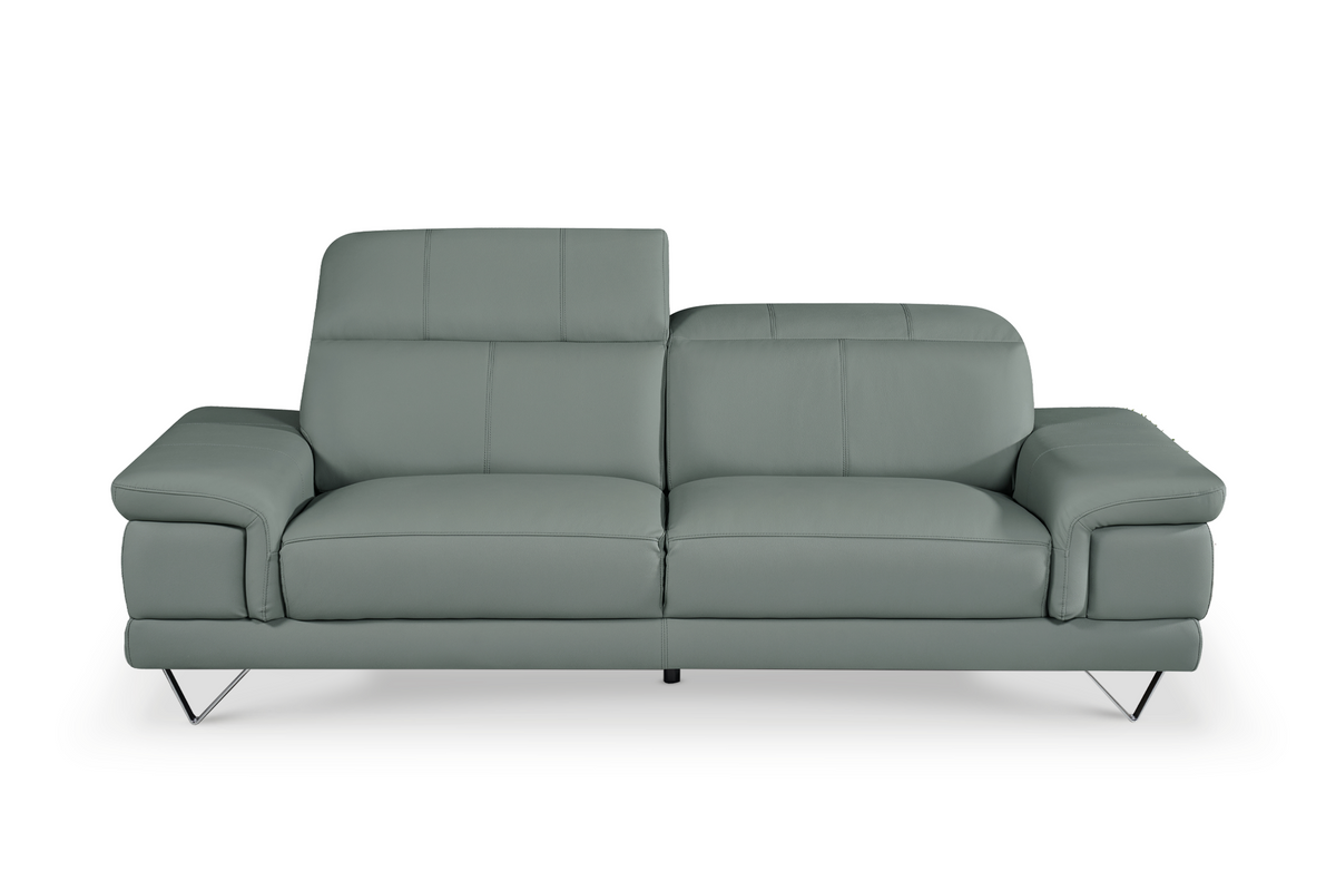 Genuine Leather Grey 3 Seater Sofa CHICAGO