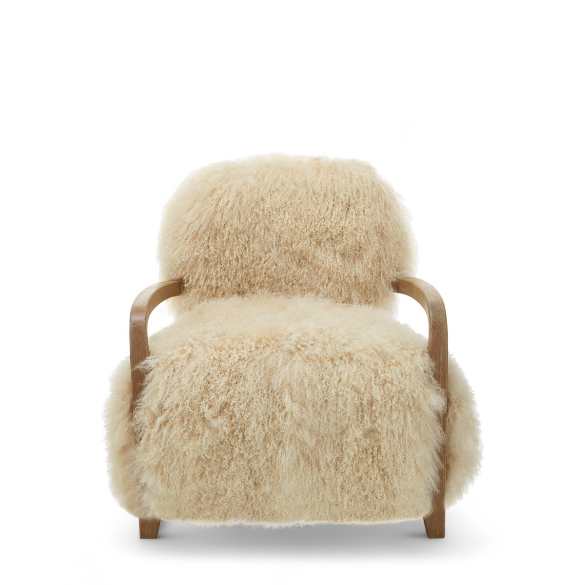 Genuine Long Haired Sheepskin Armchair MISTY
