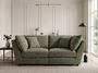 Green Chenille Fabric 2 Seater Modular Sofa MADDIE