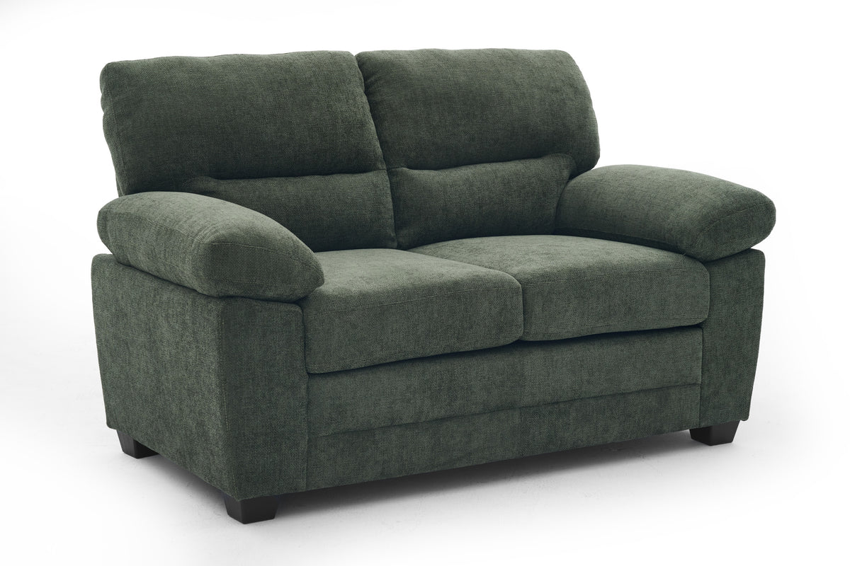 Green Chenille Fabric 2 Seater Sofa LINCOLN