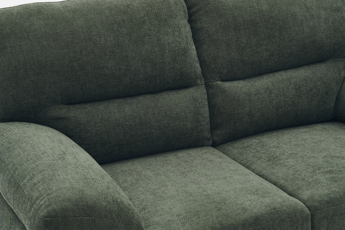 Green Chenille Fabric 2 Seater Sofa LINCOLN
