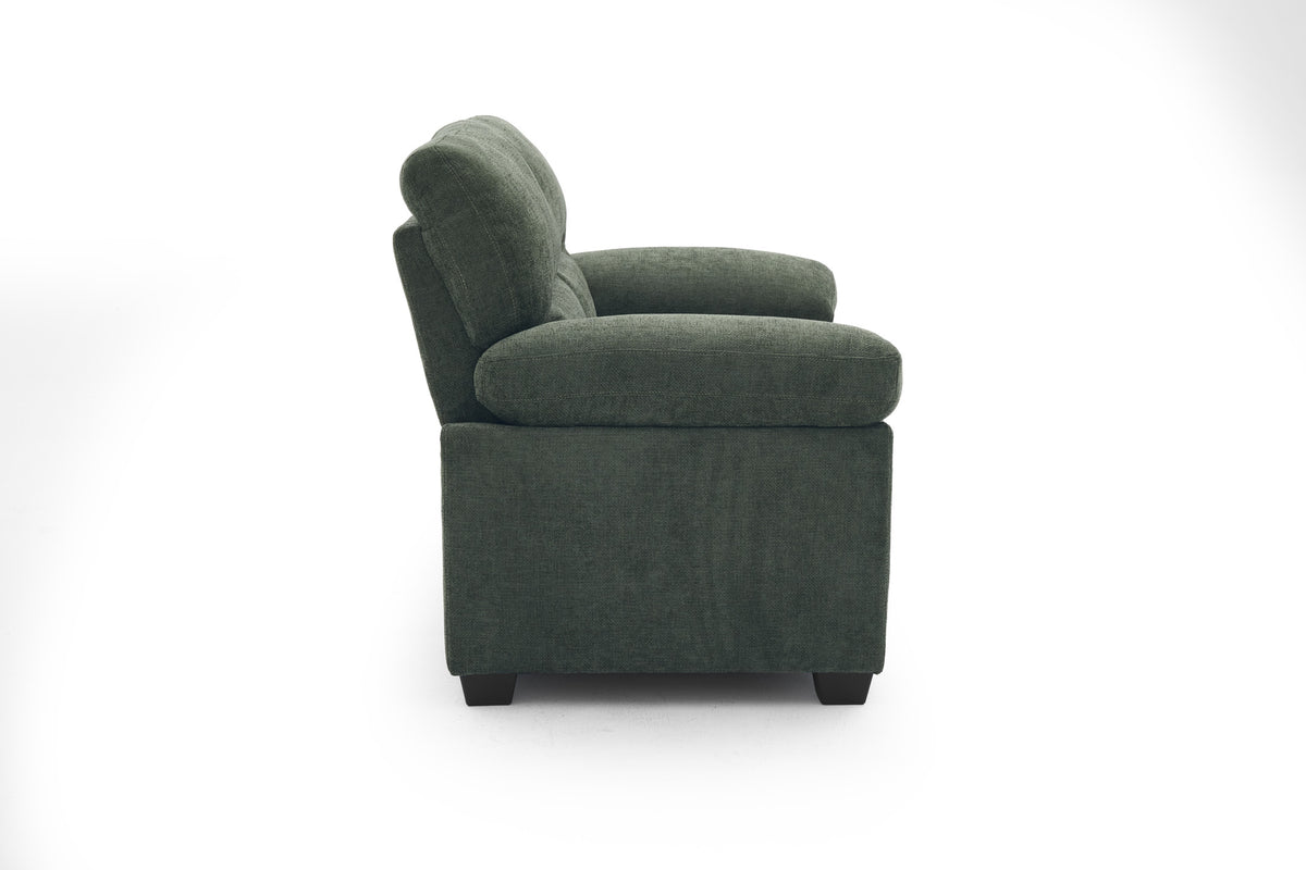 Green Chenille Fabric 2 Seater Sofa LINCOLN