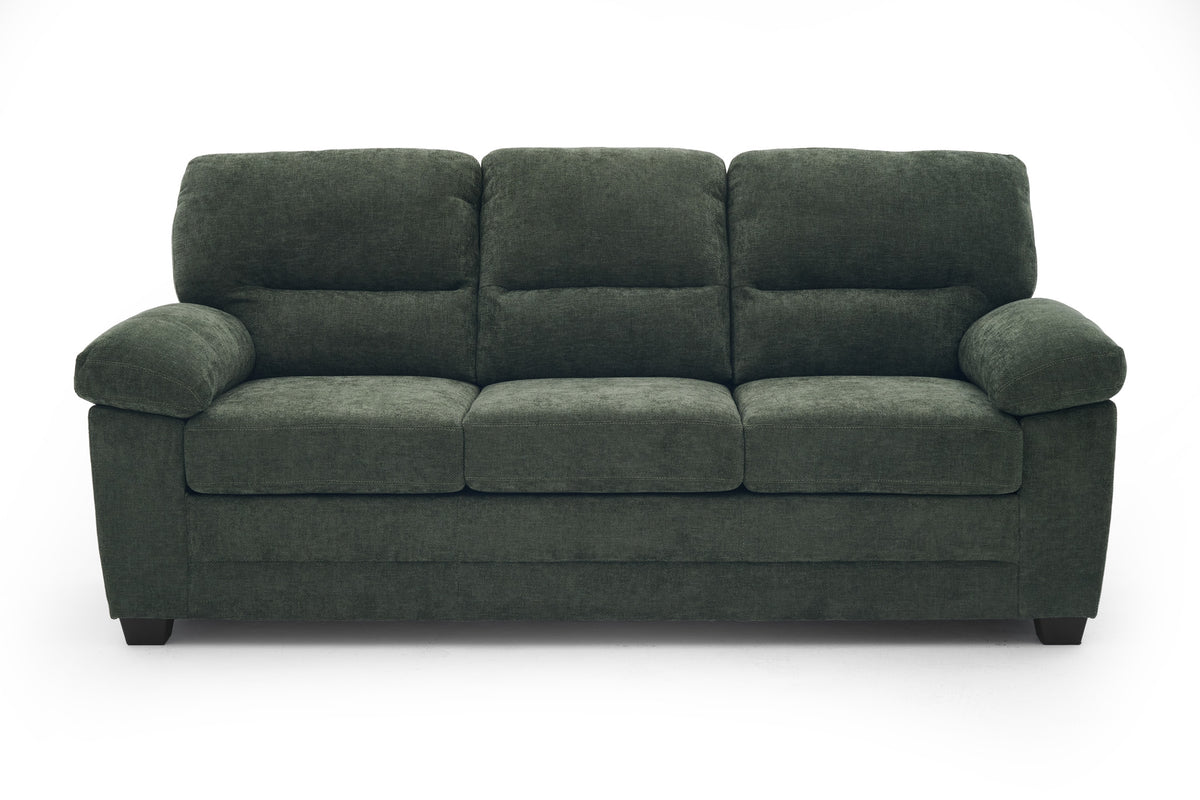 Green Chenille Fabric 3 Seater Sofa LINCOLN