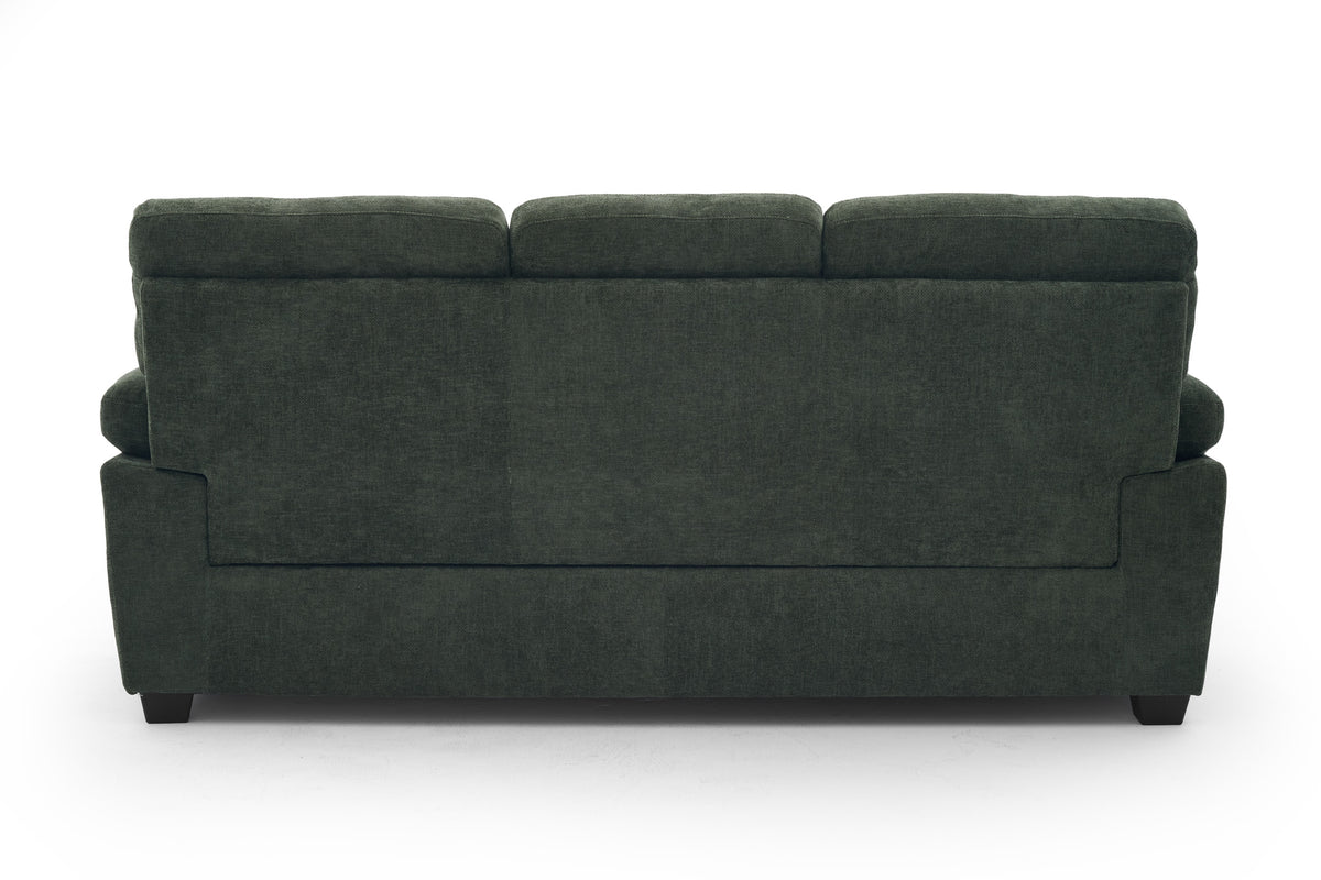 Green Chenille Fabric 3 Seater Sofa LINCOLN