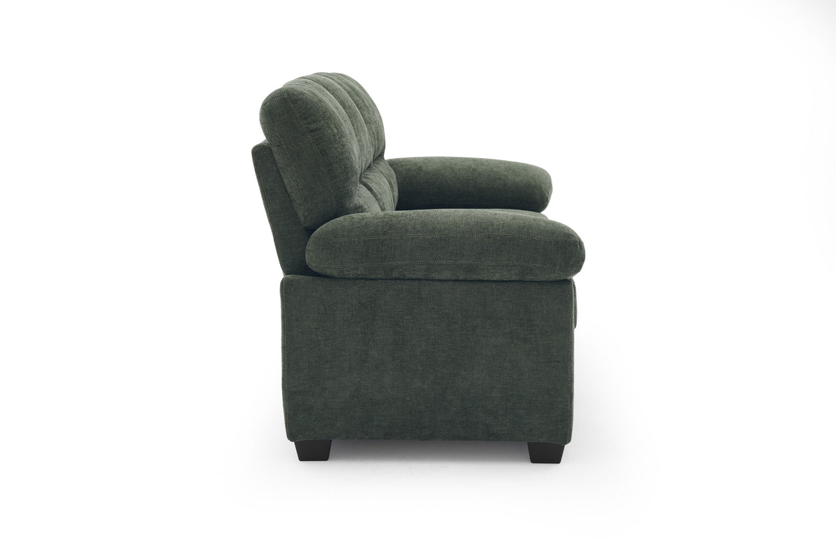 Green Chenille Fabric 3 Seater Sofa LINCOLN