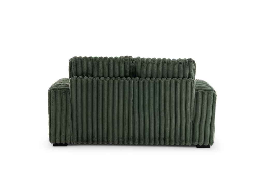 Green Jumbo Cord 2 Seater Sofa BOLZANO Back