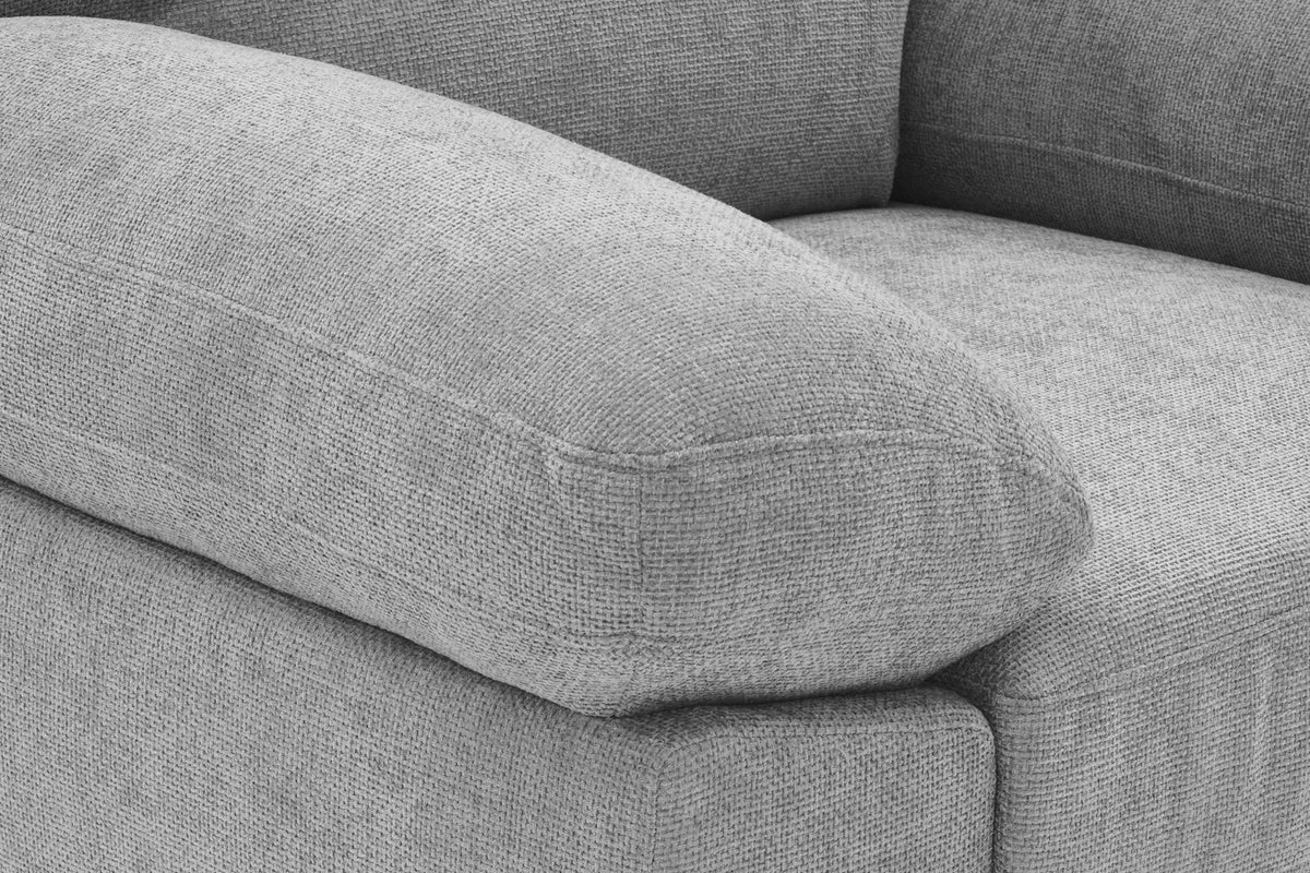 Grey Chenille Fabric 1 Seater Sofa LINCOLN