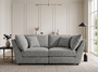 Grey Chenille Fabric 2 Seater Modular Sofa MADDIE
