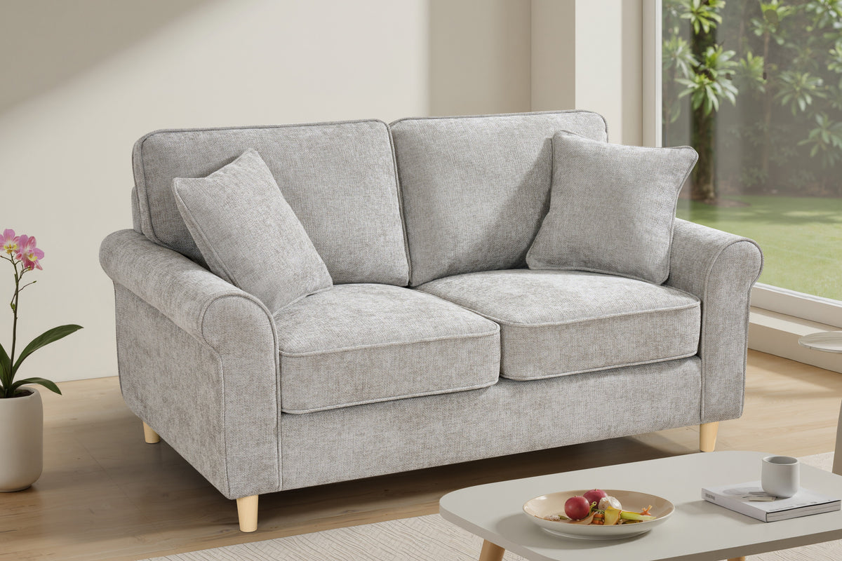 Grey Chenille Fabric 2 Seater Sofa FREDDIE