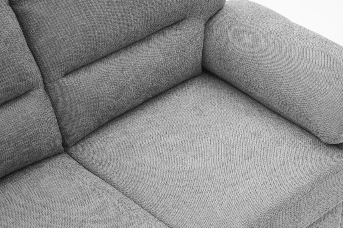 Grey Chenille Fabric 2 Seater Sofa LINCOLN