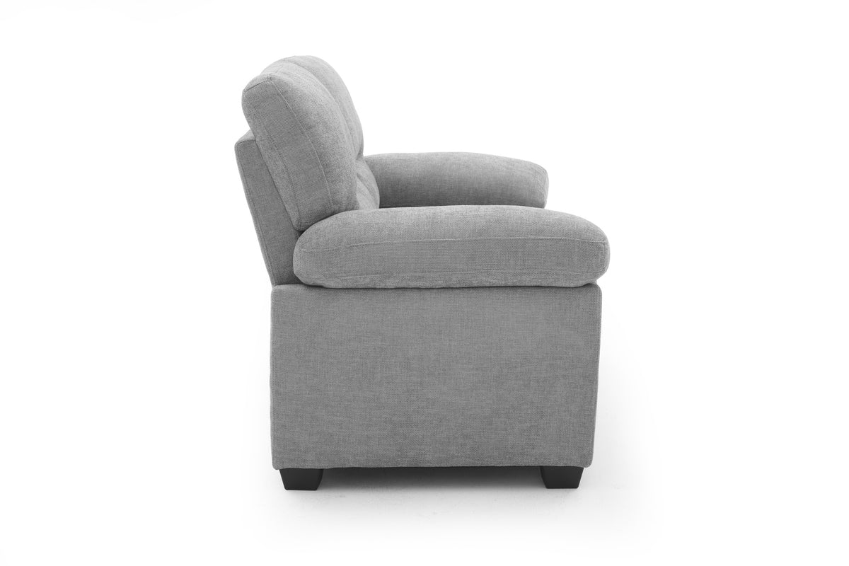 Grey Chenille Fabric 2 Seater Sofa LINCOLN
