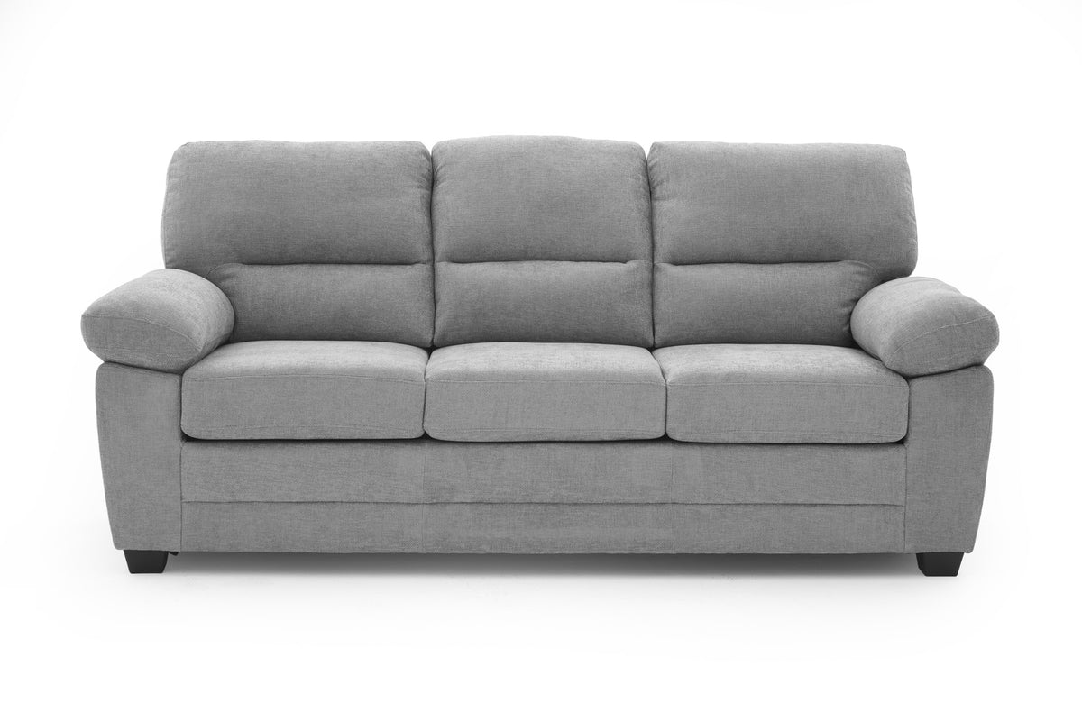 Grey Chenille Fabric 3 Seater Sofa LINCOLN