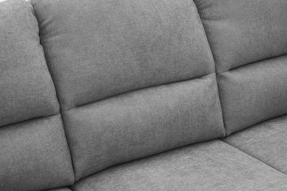 Grey Chenille Fabric 3 Seater Sofa LINCOLN