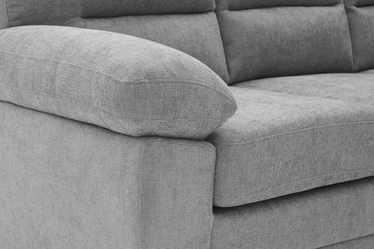 Grey Chenille Fabric 3 Seater Sofa LINCOLN