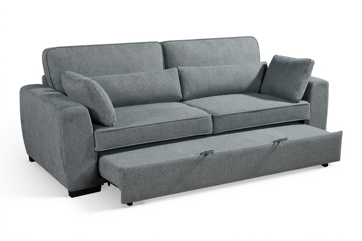 Dark Grey Chenille Fabric 3 Seater Sofabed ALFIE
