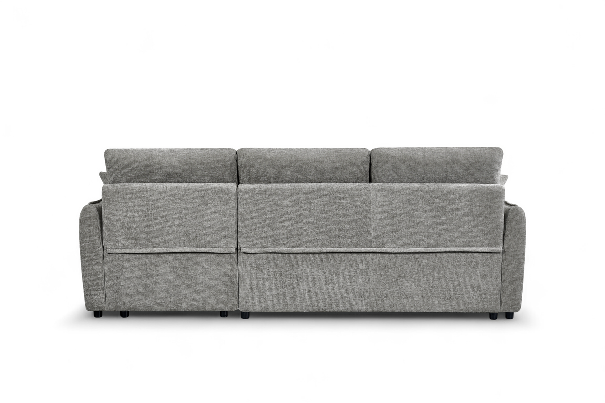 Grey Chenille Fabric 2C1 Corner Sofabed with Storage ARCHIE